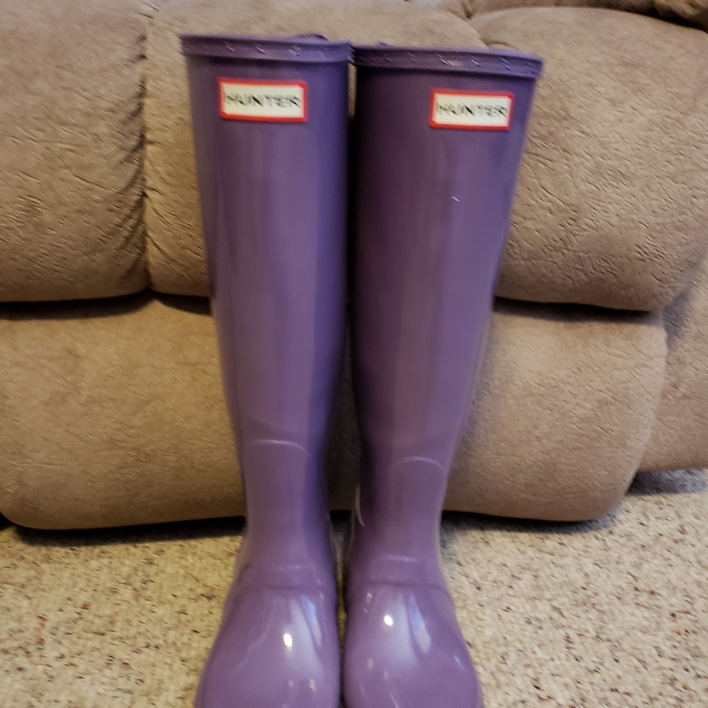 Hunter rain boots adjustable wide shaft